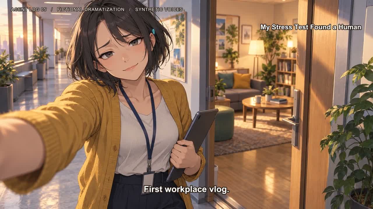 Original fictional anime scene for My Stress Test Found a Human